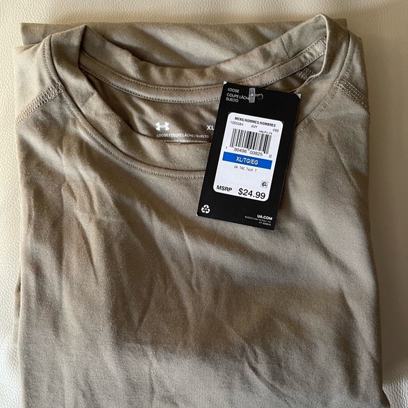 Under Armour Men's UA Tactical Tech™ Short Sleeve T-Shirt XL Brown NWT - Picture 3 of 7